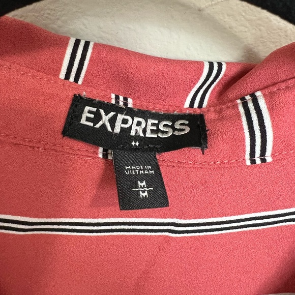 Express Women’s Striped Button Front Shirt Dress - Size Medium - Picture 4 of 7